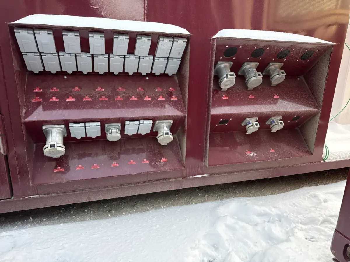 Custom Built 100 kw 480v/208v Dual Power Generator Skid with Light Tower, Fuel Tank, and Pump #11339 JA image