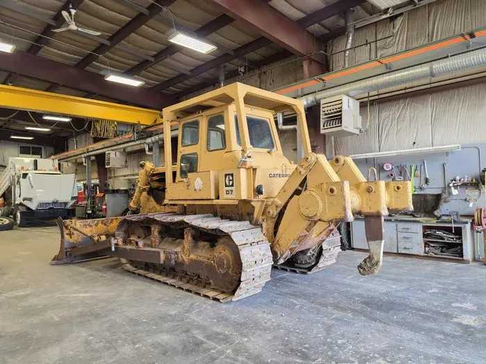 1970 Cat D7F Dozer • Straight Blade Ripper • Rebuilt Cat 3306 Engine • Municipal Surplus #12250 OB image
