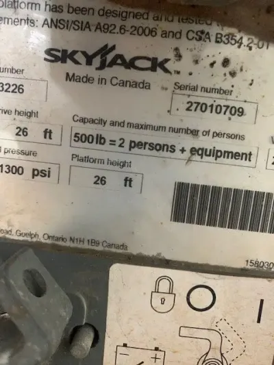 Skyjack      SJ 3226      Scissor Lift image 1