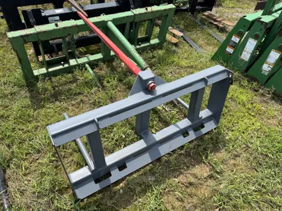 Gray round bale spear skid steer QA image 1