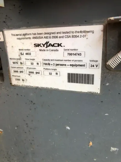 Skyjack      SJ 4632      Scissor Lift image 1