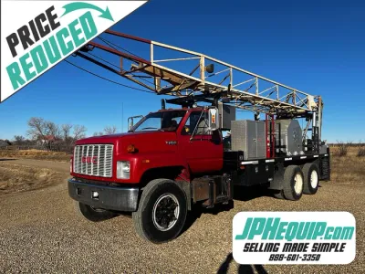 1993 GMC Topkick Swabbing Rig Truck • 42ft Mast TCB 42-18,000 *** Very Low Kms & Hours *** Swab Truck • GMC C7 #11480 BP image 1