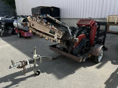 2015 Toro TRX-16 Trencher with Trailer • TRX16 Tracked Walk Behind Trencher • 4ft Boom #11936 BP image 2