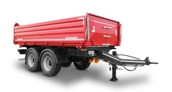 Centre-axle 3-way tipper trailer - building site